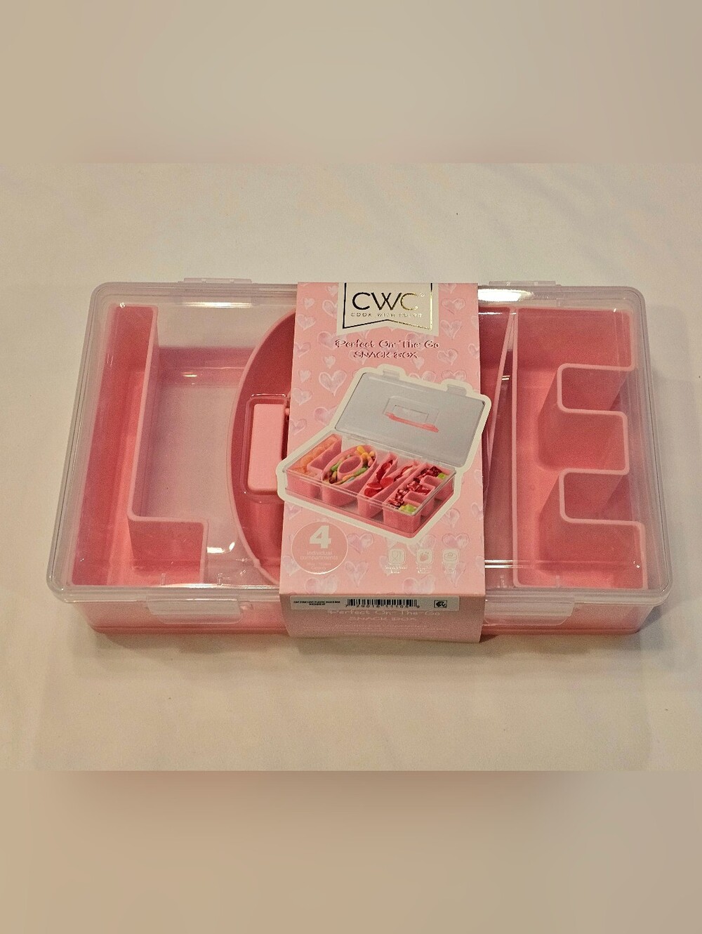 CWC Pink Food, Craft & Jewelry Organizer Box